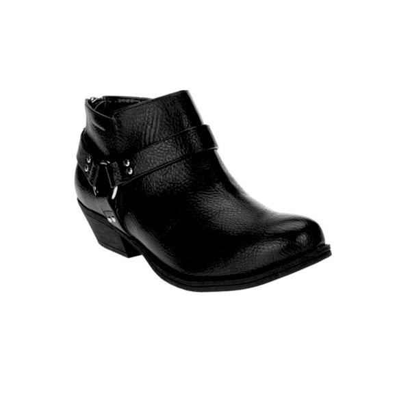 Laundry List Harness Ankle Boots in Black - Picture 1 of 7